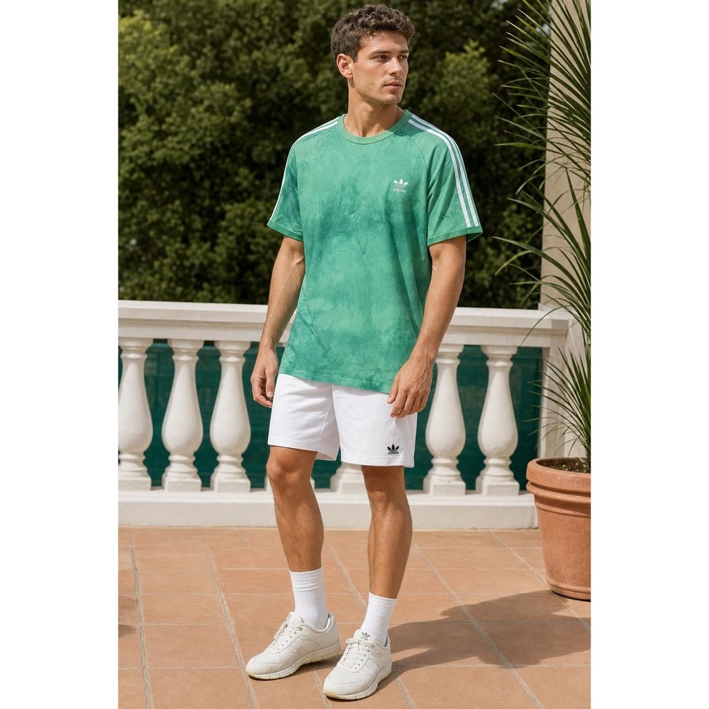 Adidas X Pharrell Williams Hu Holi T Shirt Men's XL Green Tie Dye Trefoil 2018
